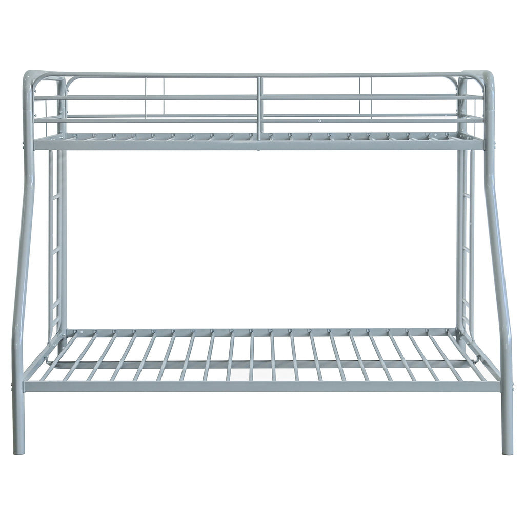 Carson Metal Twin Over Full Bunk Bed Glossy Silver