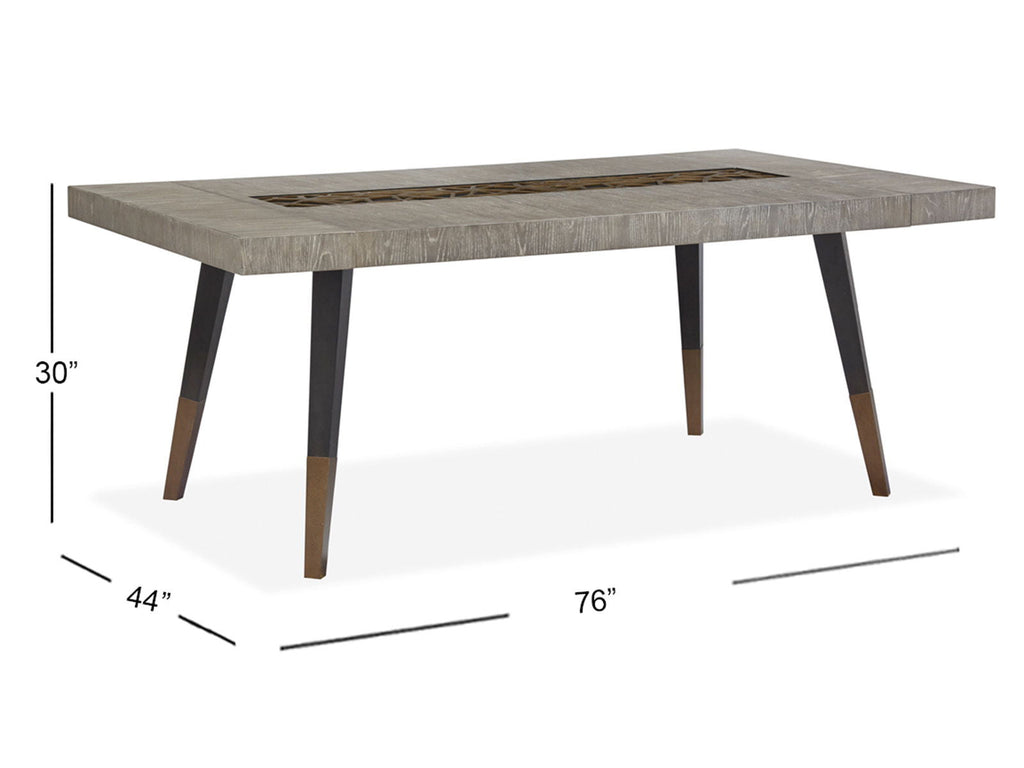 Ryker - Rectangular Dining Table - Nocturn Black And Coventry Gray