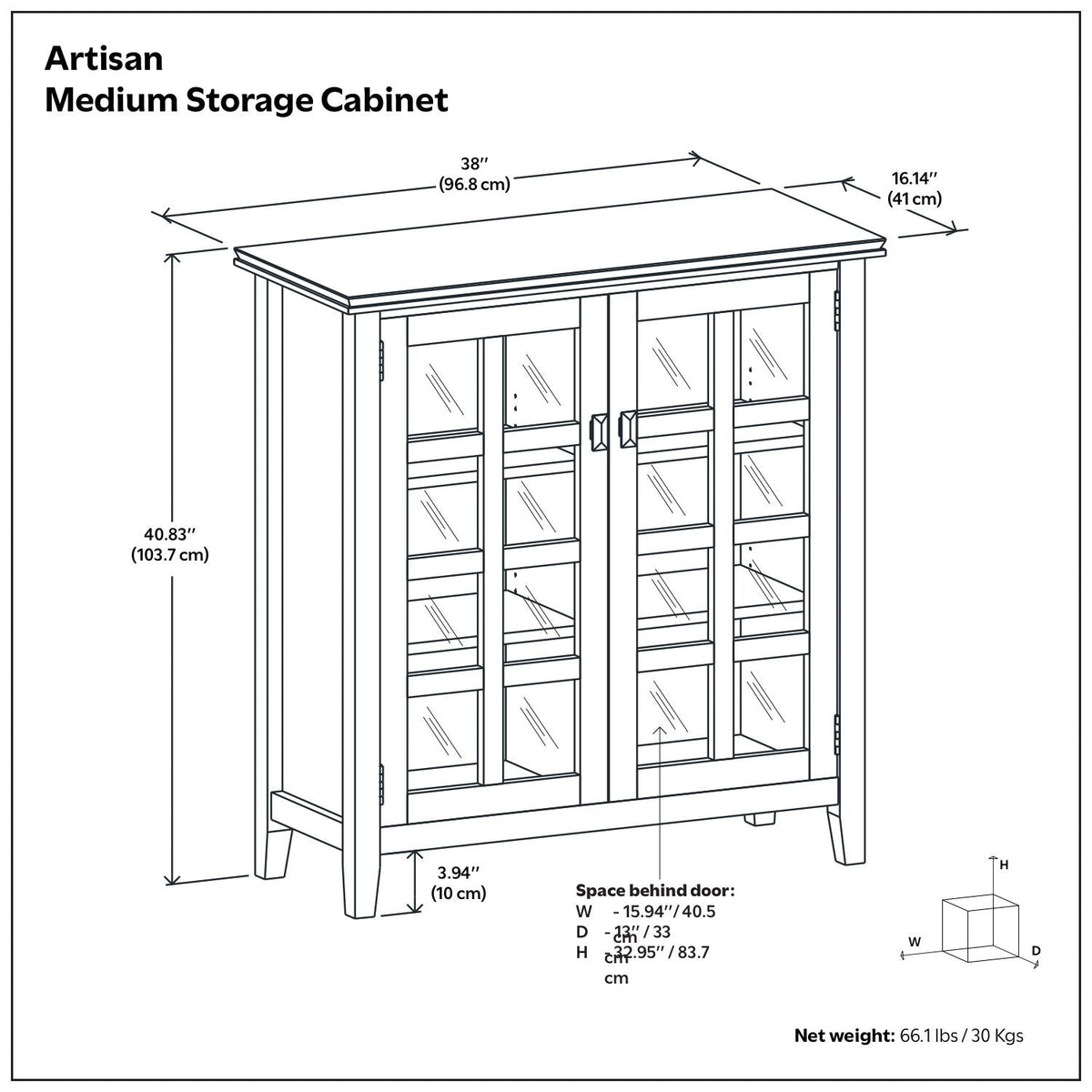 Artisan - Handcrafted Medium Storage Cabinet
