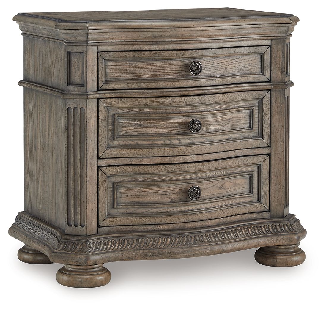 Ardenfield - Three Drawer Night Stand - Light Brown