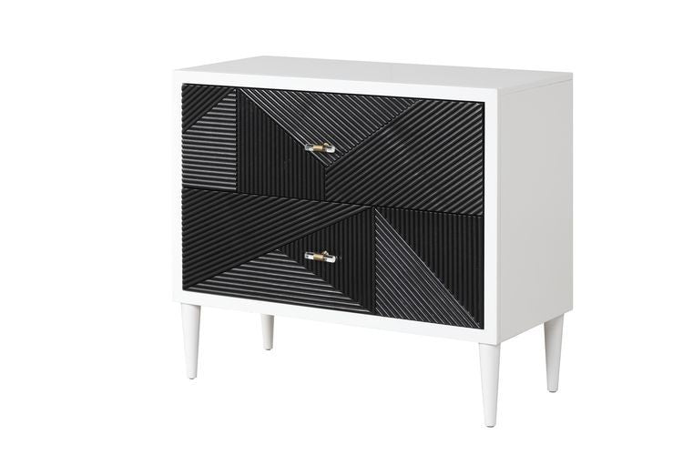 Dubni - Accent Table - White & Black