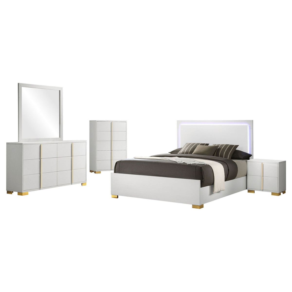 Marceline 5-piece Queen Bedroom Set White