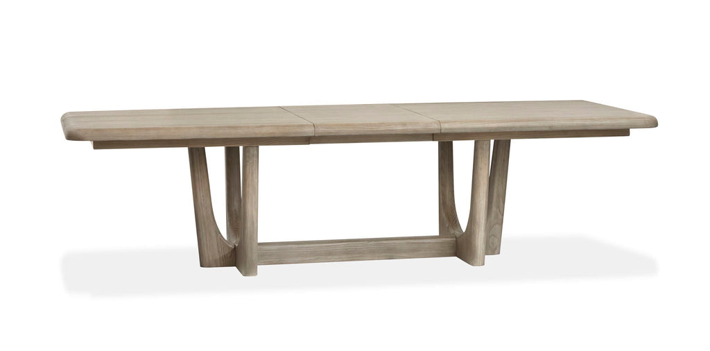 Braelyn - Extendable Trestle Dining Table - Dorian Gray
