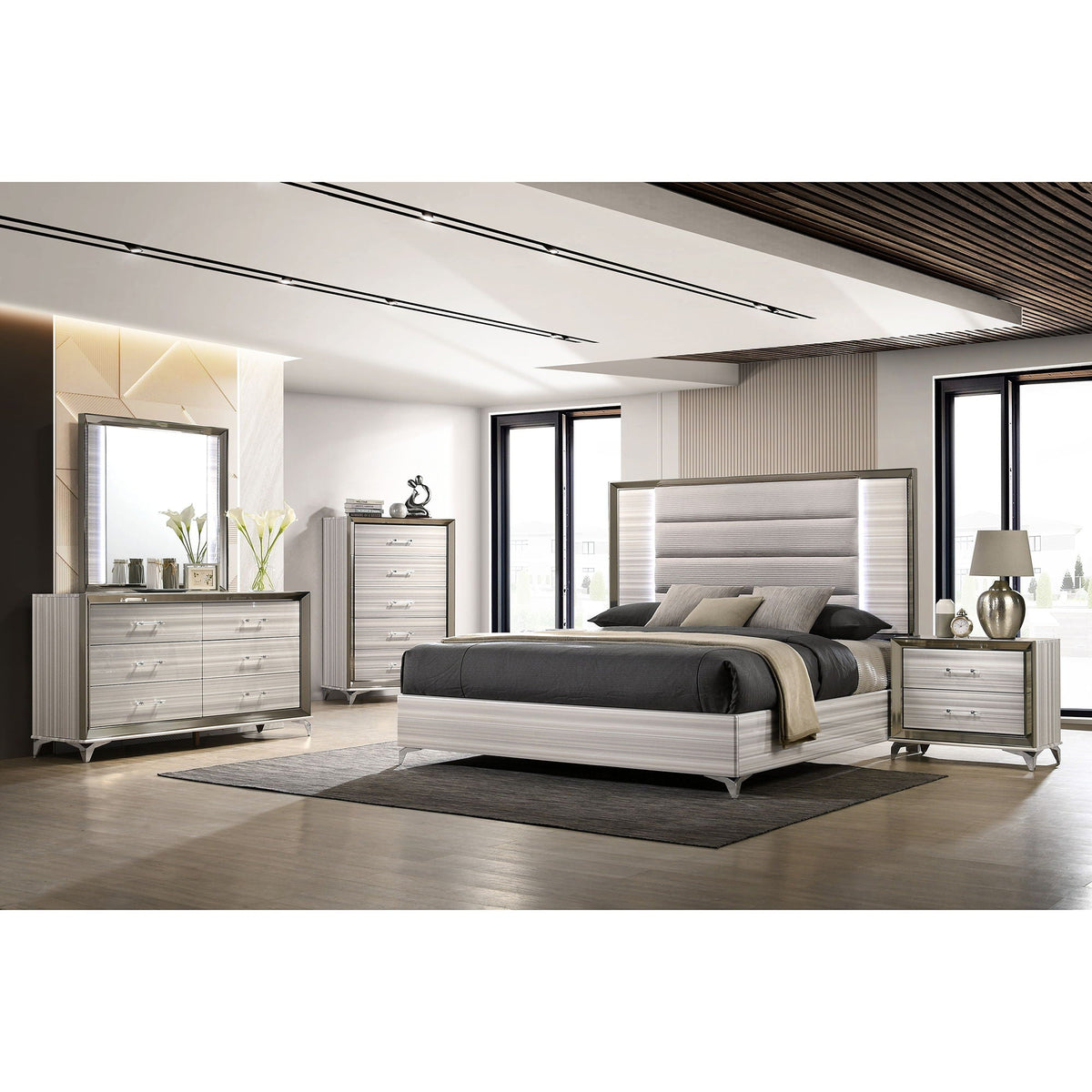 Star - Bed With LED Modern Design