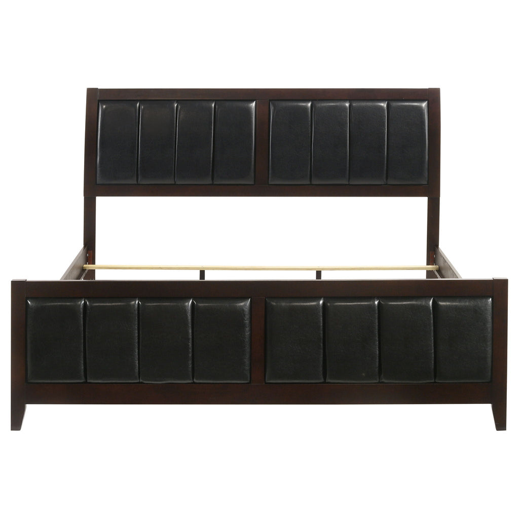 Carlton Wood Eastern King Panel Bed Cappuccino