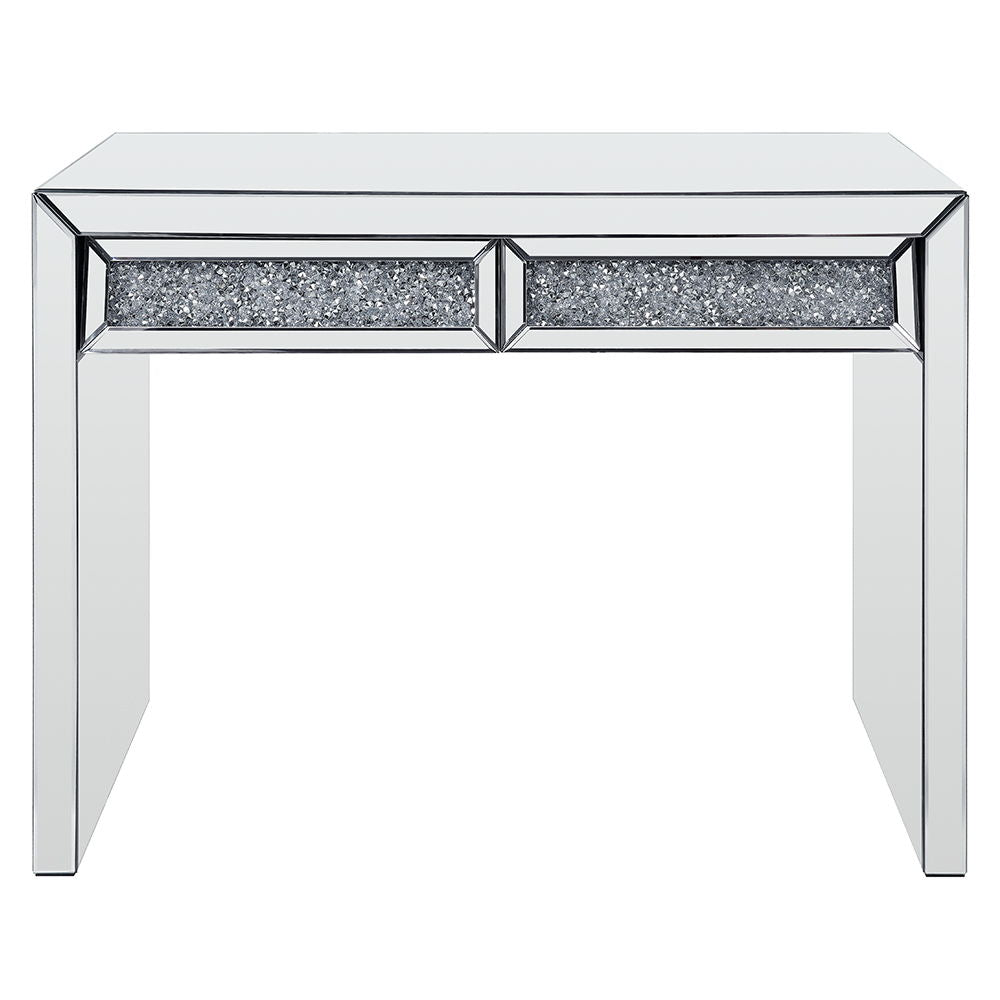 Noralie - Console Table Faux Diamonds - Mirrored