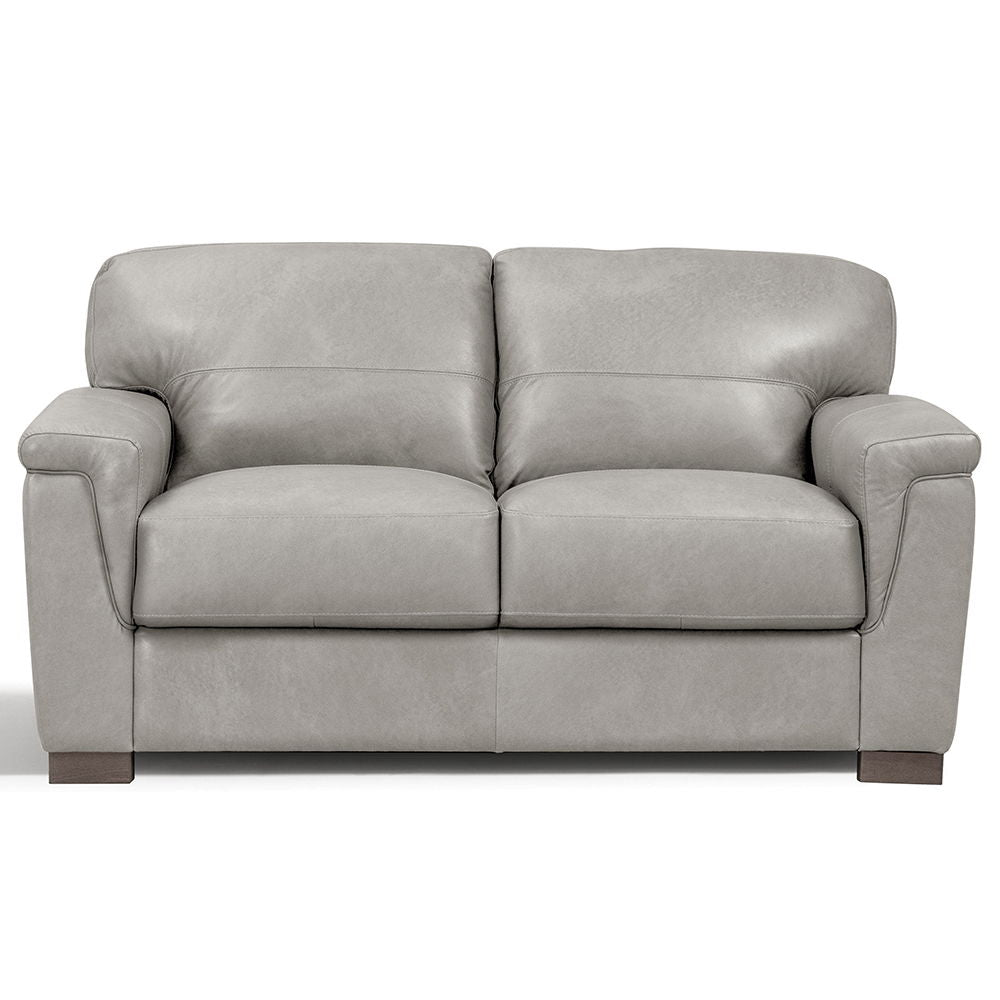 Cornelia - Loveseat - Pearl Gray Leather