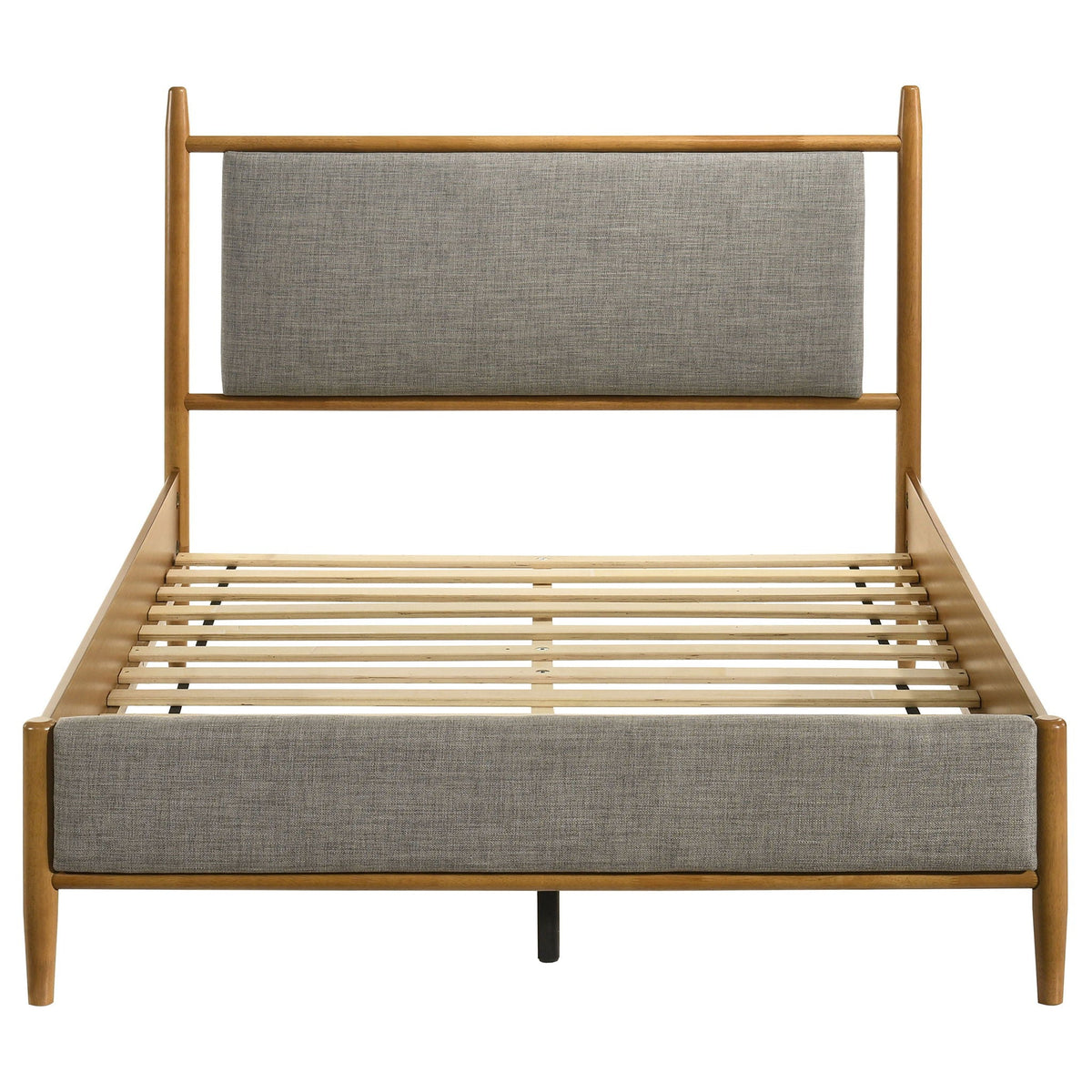 Mason 46-inch Full Panel Platform Bed Grey and Light Brown
