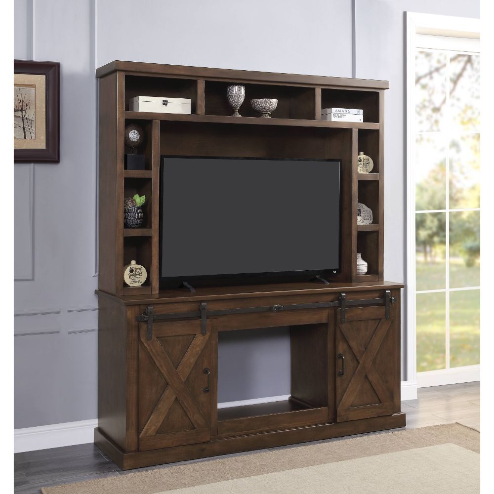 Aksel - Entertainment Center (Include 91617Fir) - Walnut