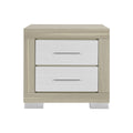 Elsa - 2 Toned Nightstand With Bar Handle And Spacious Drawers
