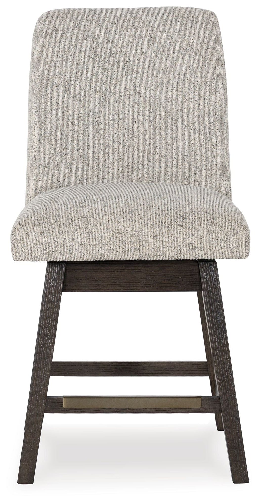 Burkhaus - Upholstered Swivel Barstool (Set of 2) - Beige / Dark Brown