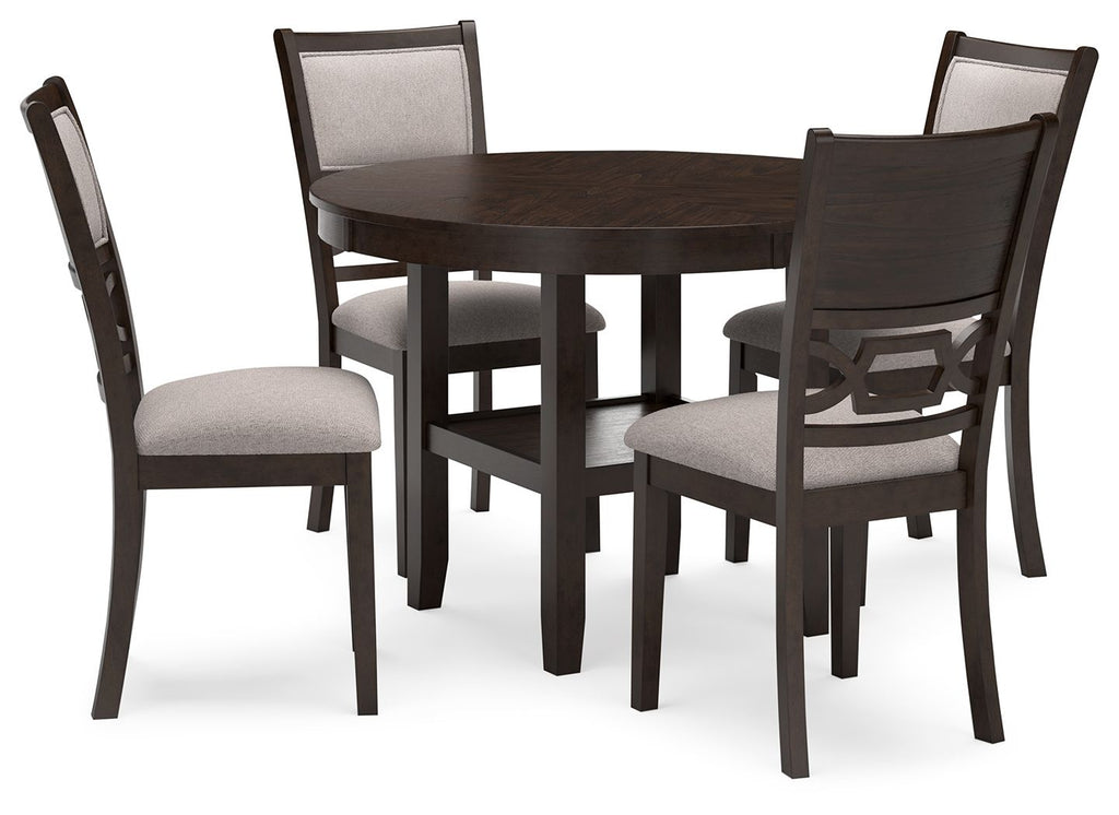 Langwest - Dining Room Table Set (Set of 5) - Brown