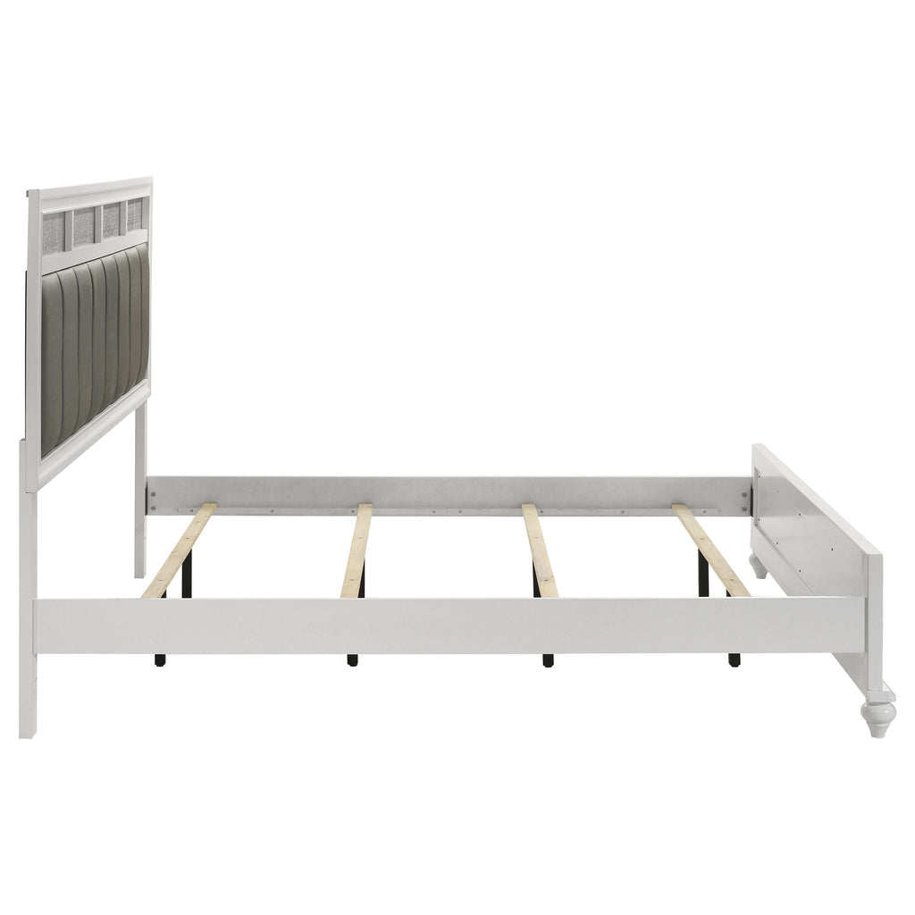 Barzini Wood Eastern King Panel Bed White