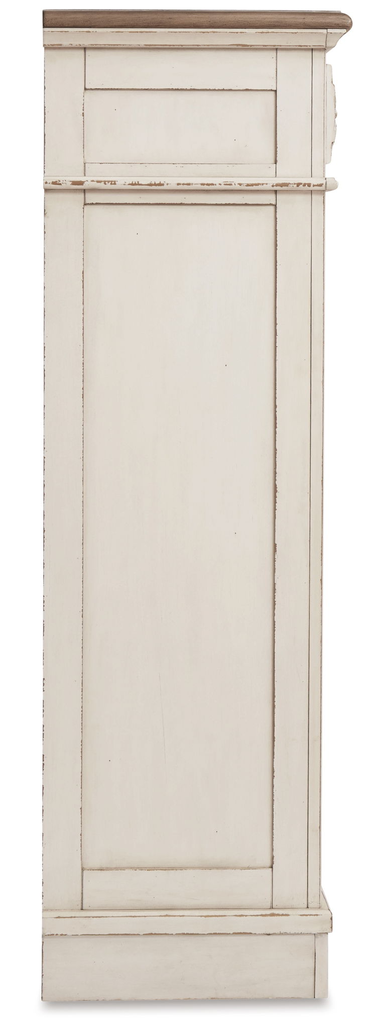 Realyn - Five Drawer Chest - White / Brown / Beige
