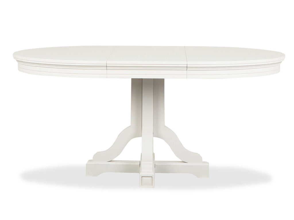 Willowbrook - Extendable 48" Round Dining Table - Egg Shell White