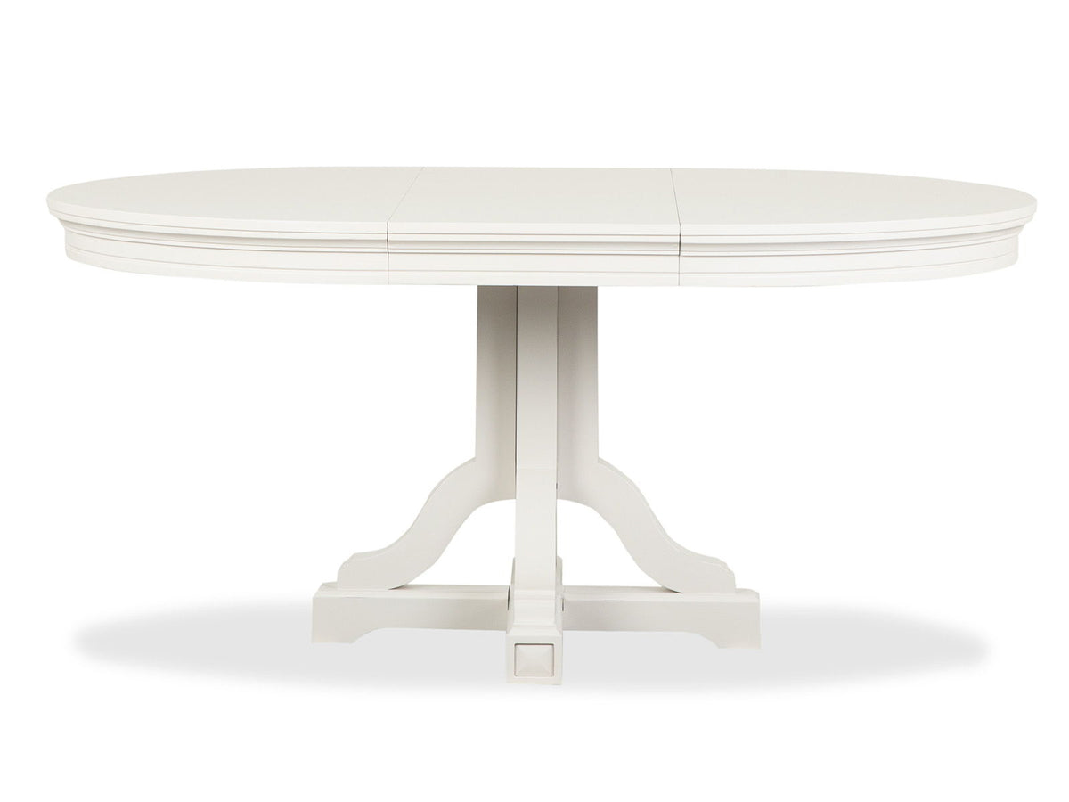 Willowbrook - Extendable 48" Round Dining Table - Egg Shell White