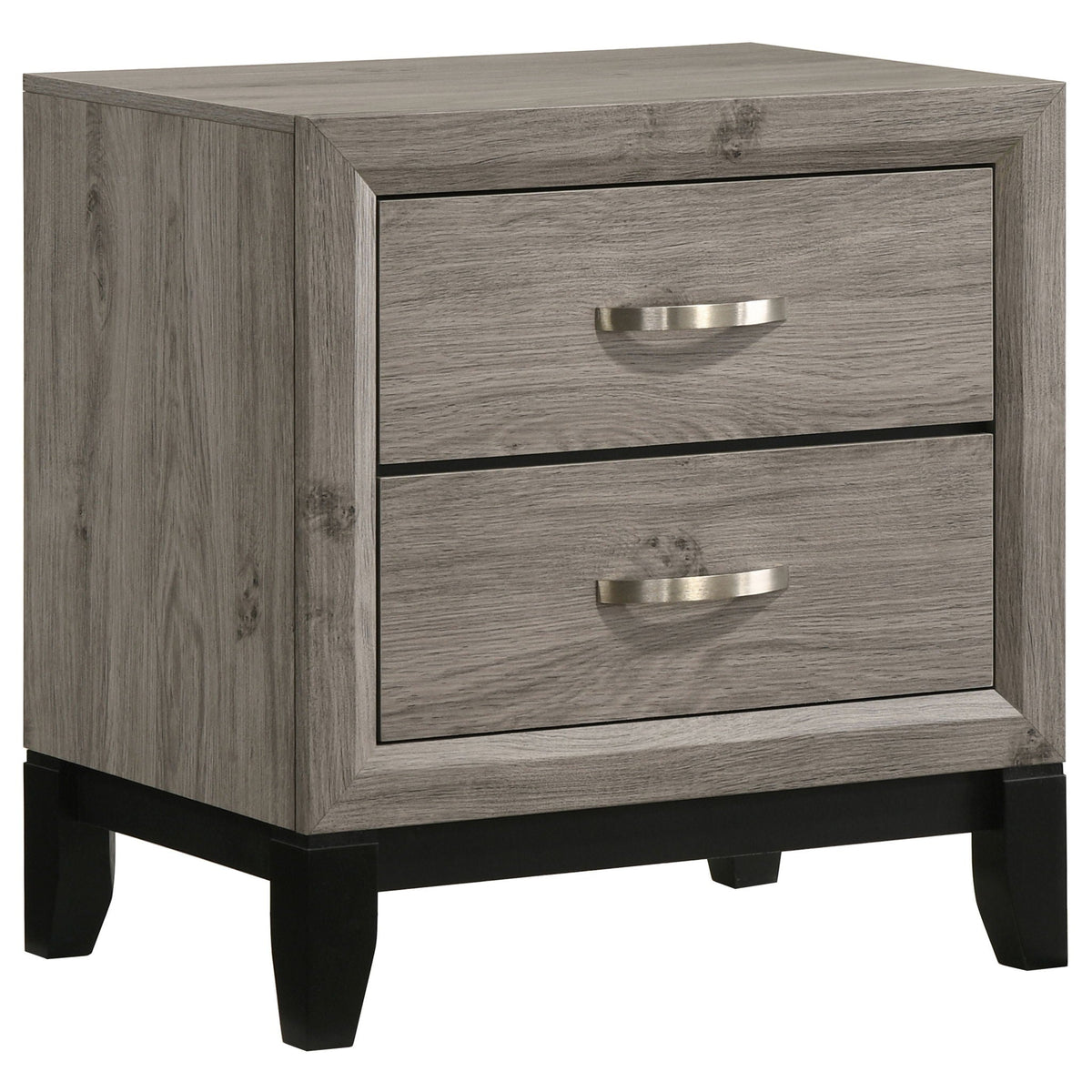 Valen 2-drawer Nightstand Bedside Table Light Taupe