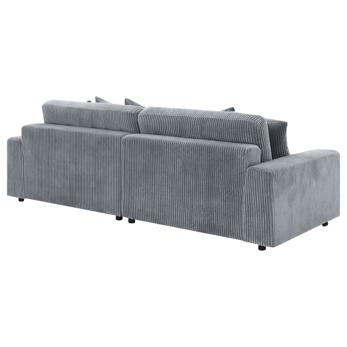 Blaine Upholstered Reversible Chaise Sectional Sofa Fog