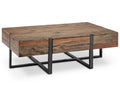 Prescott - Modern Reclaimed Wood Rectangular Cocktail Table - Rustic Honey