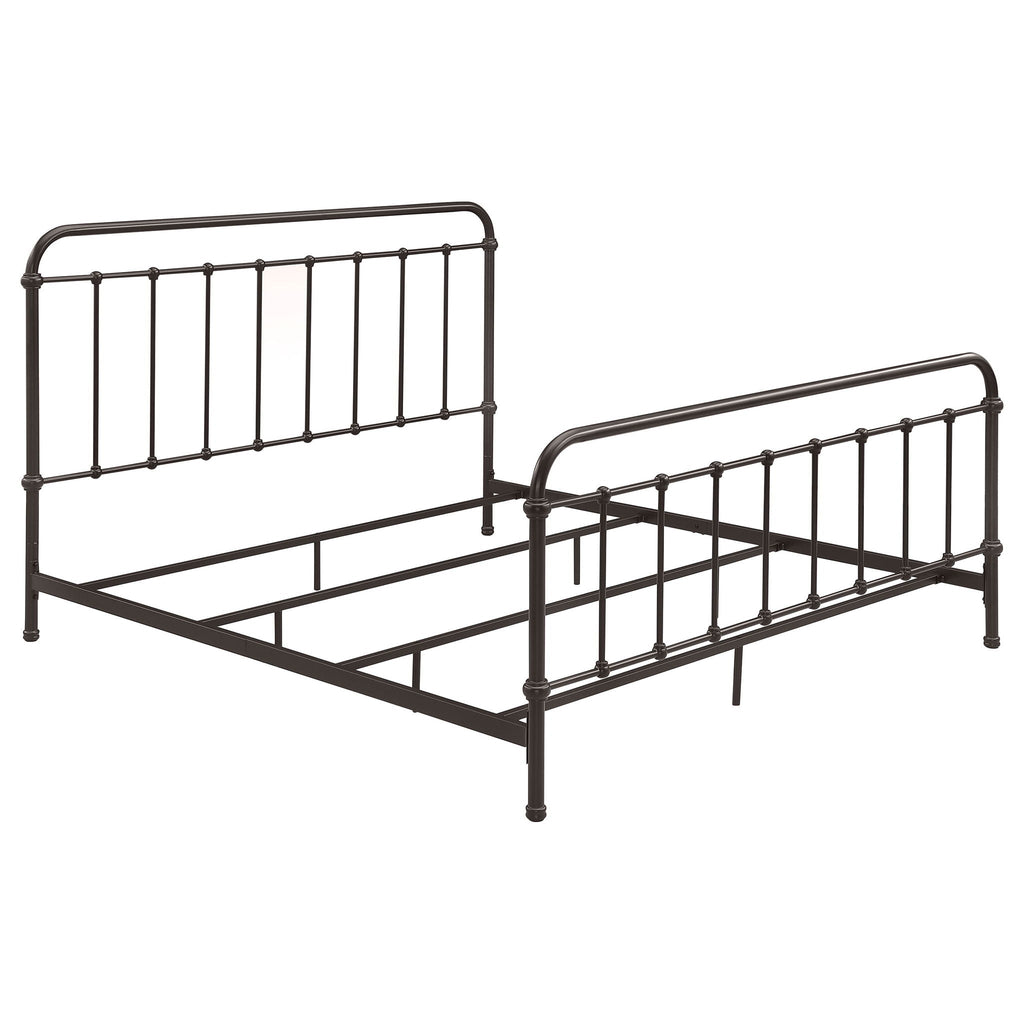 Livingston Metal Eastern King Open Frame Bed Dark Bronze