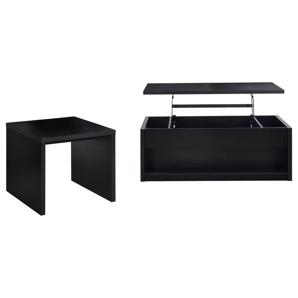 Knapp 2-piece Lift Top Coffee Table Set Black