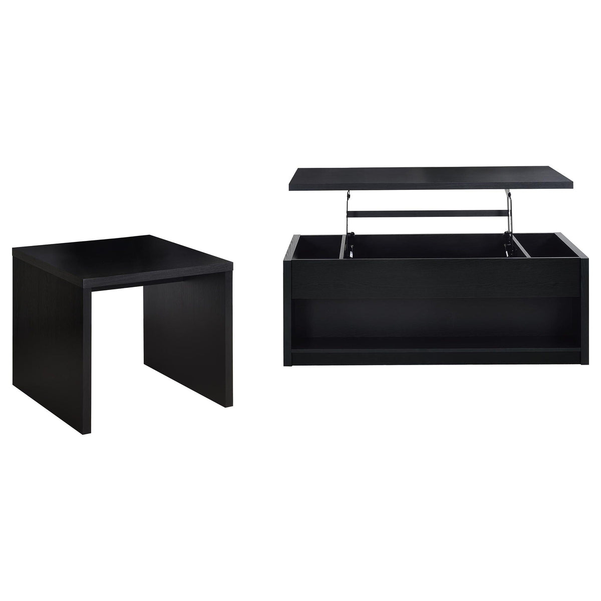 Knapp 2-piece Lift Top Coffee Table Set Black