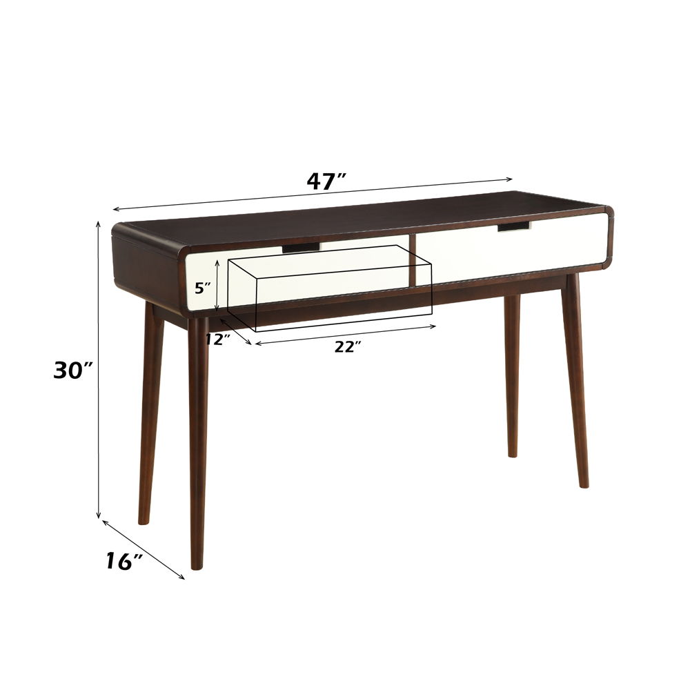 Christa - Sofa Table - White & Espresso