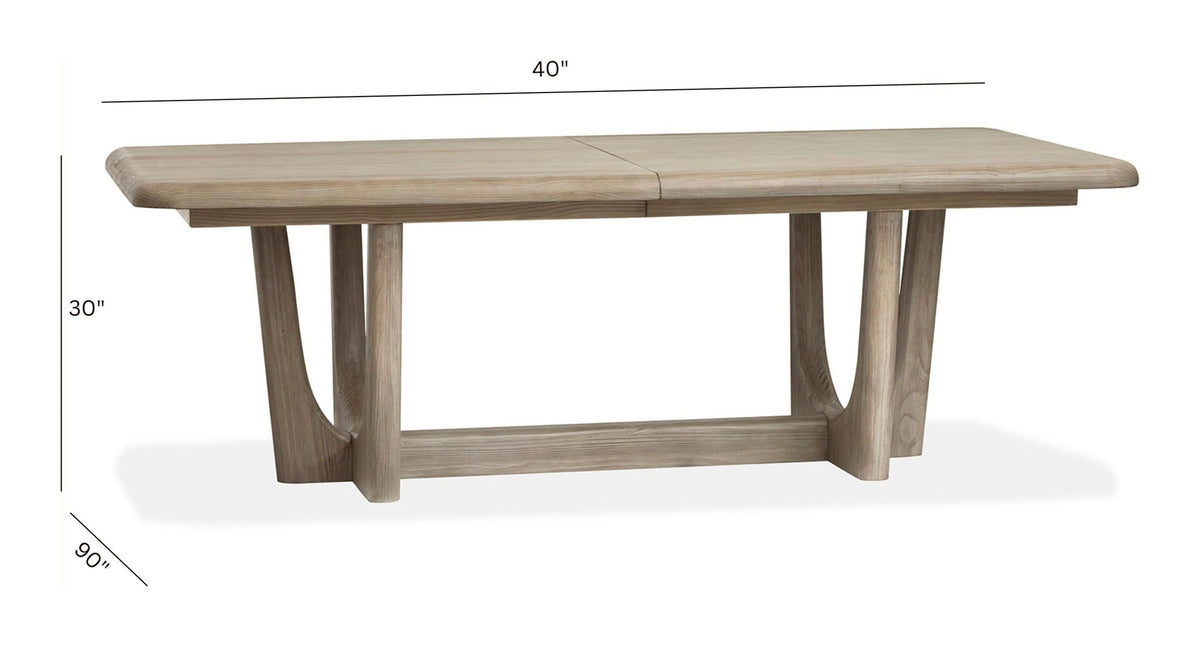 Braelyn - Extendable Trestle Dining Table - Dorian Gray
