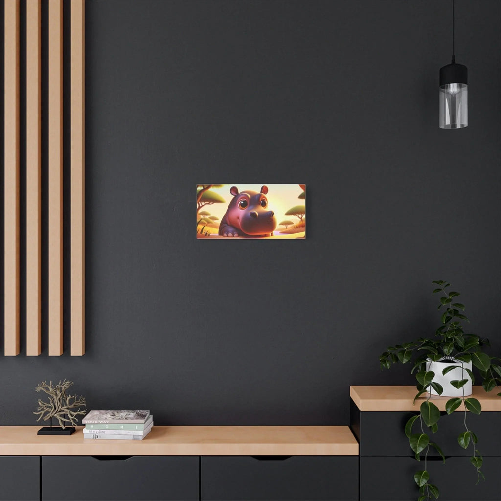 Canvas Hippo Print