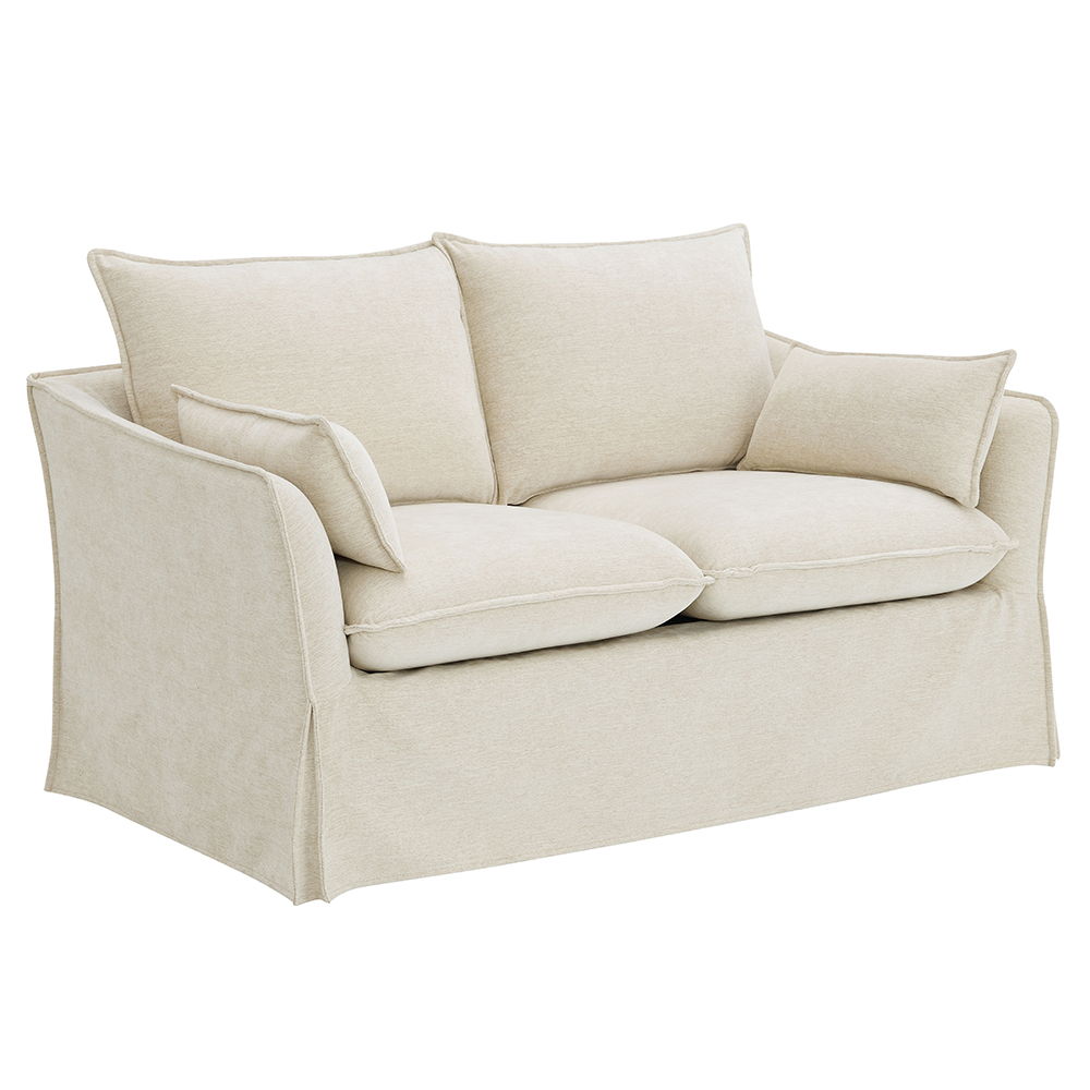 Shane - Loveseat With 2 Pillows - Beige Linen