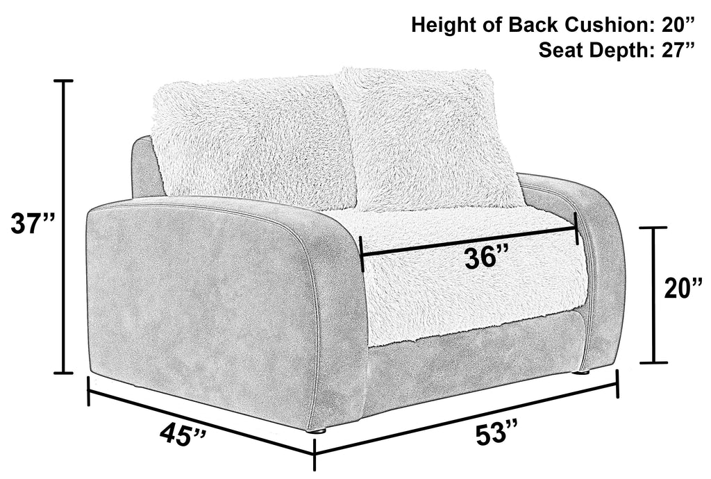 Snowball - Chair & 1/2 - Taupe / Natural
