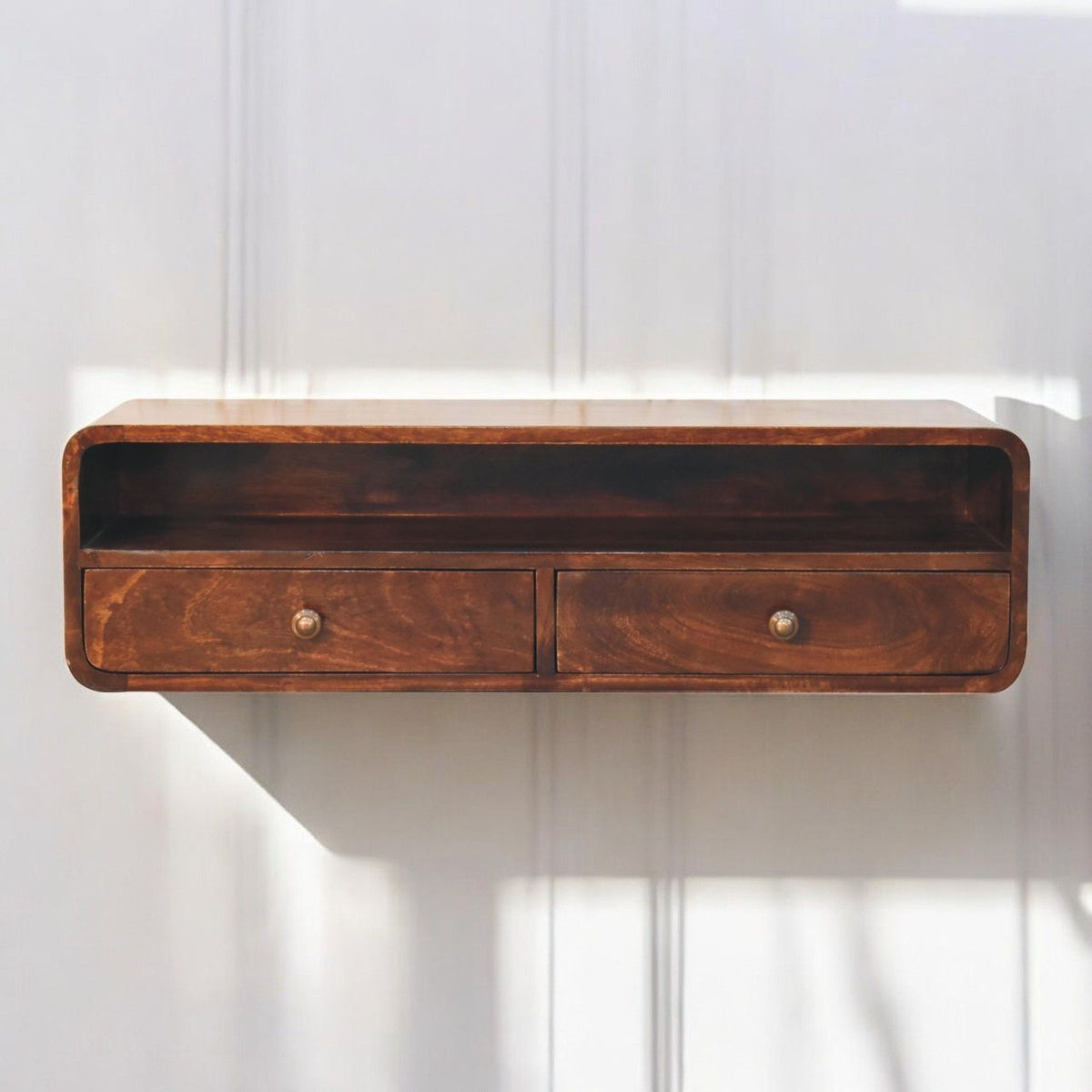 Floating Open Console - Walnut