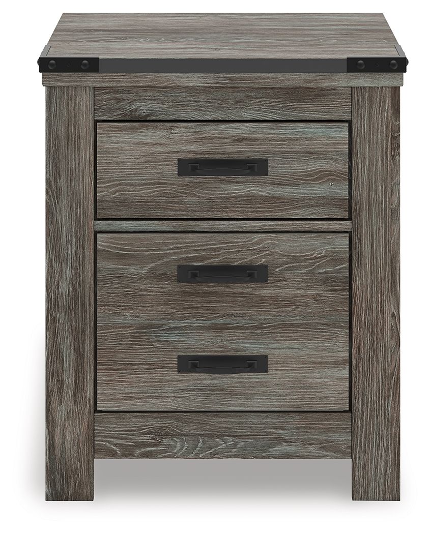 Frandern - Two Drawer Night Stand - Gray