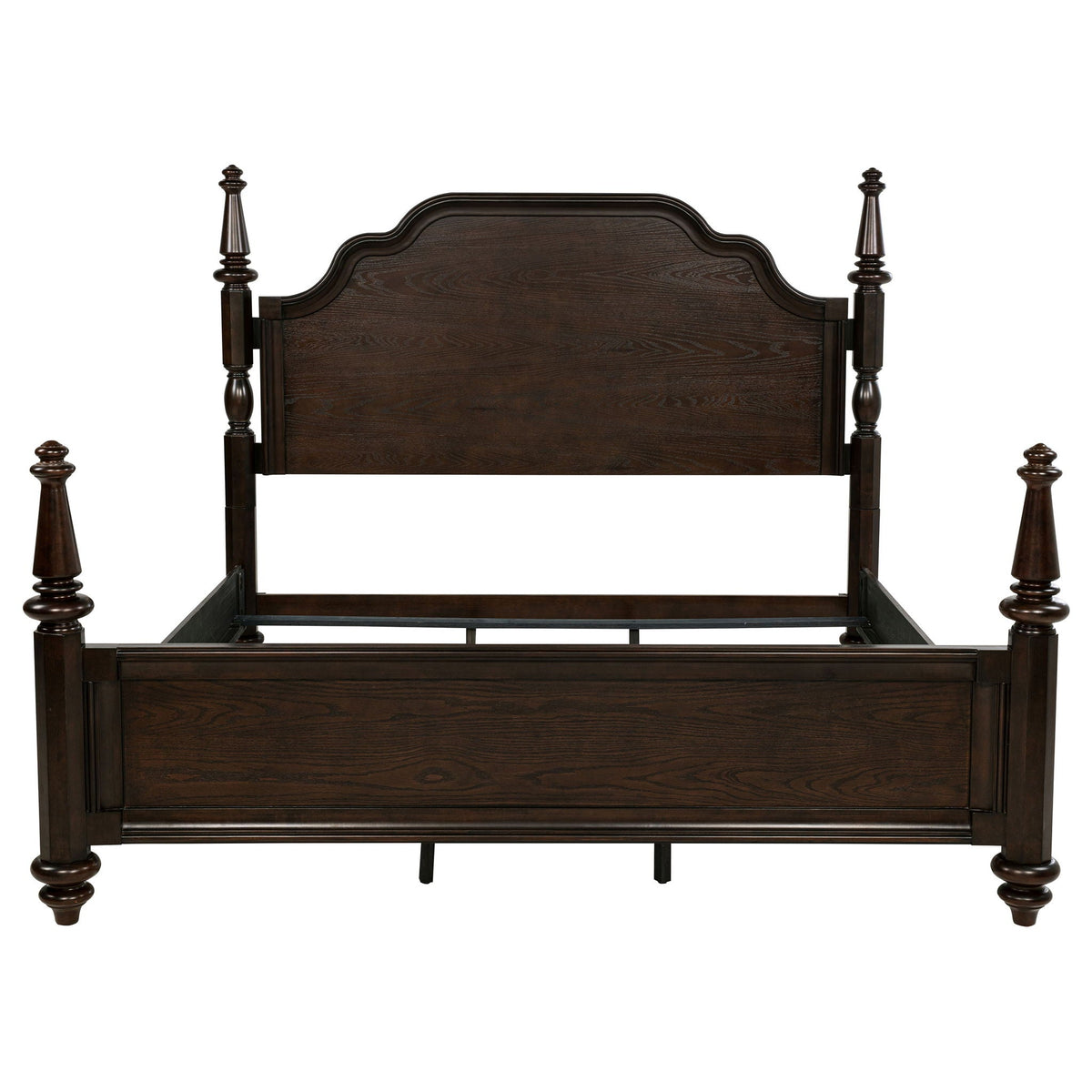 Andover 63-inch Four Poster Eastern King Bed Dark Oak