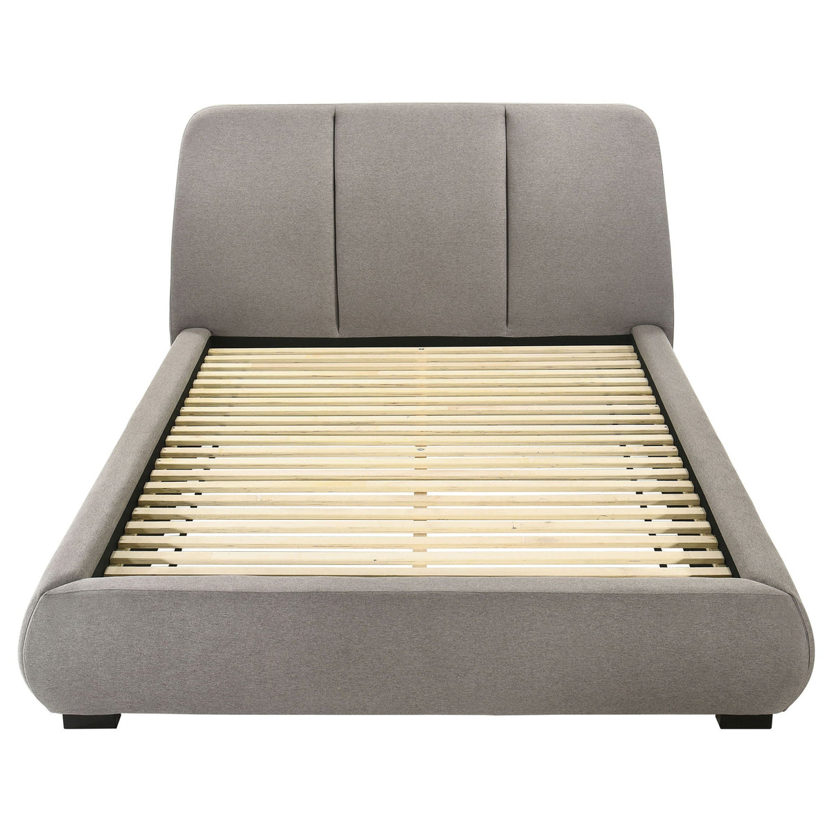 Mokena 46-inch Upholstered Queen Platform Bed Taupe