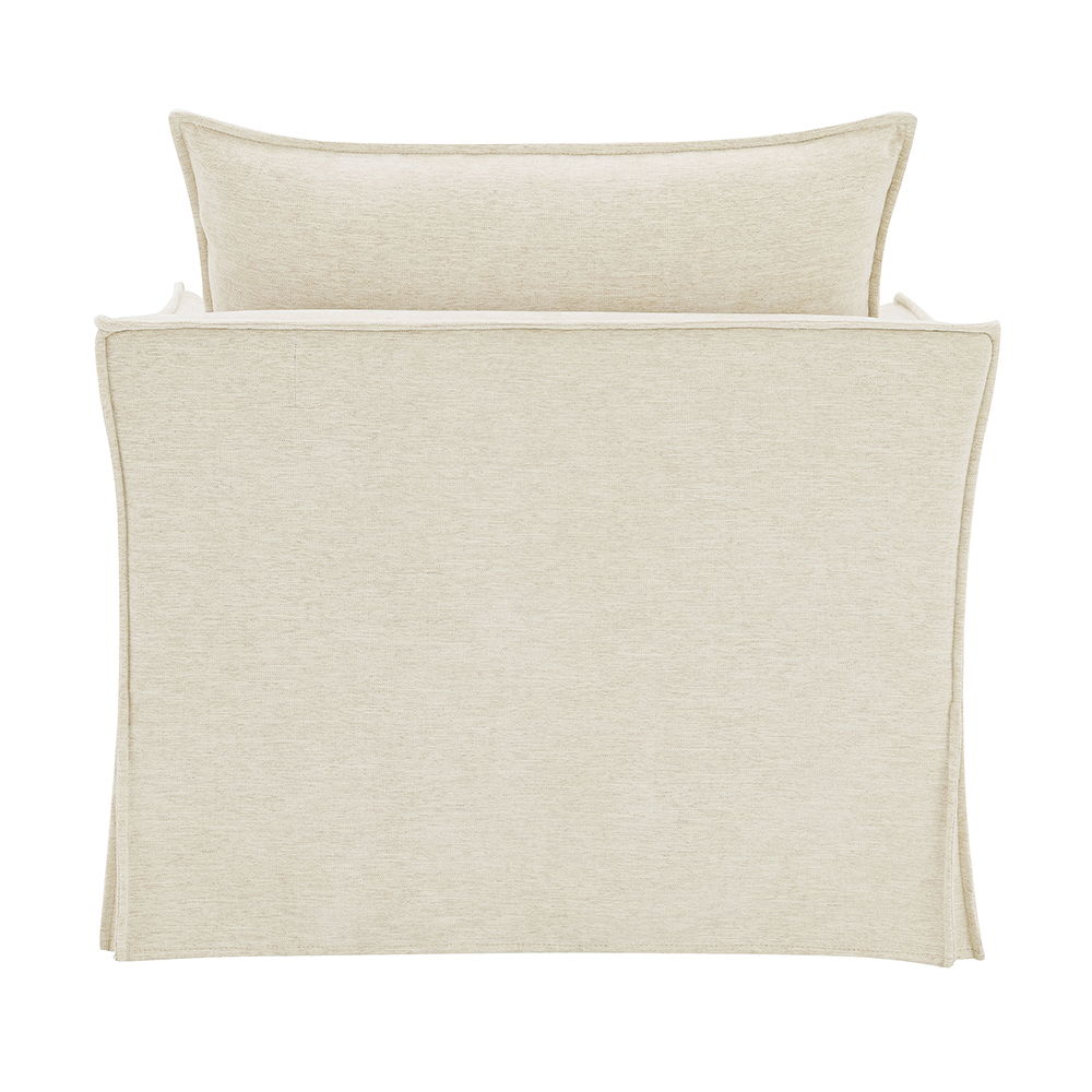 Shane - Chair With 2 Pillows - Beige Linen