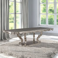 Ariadne - Dining Table With Pedestal - Antique Platinum