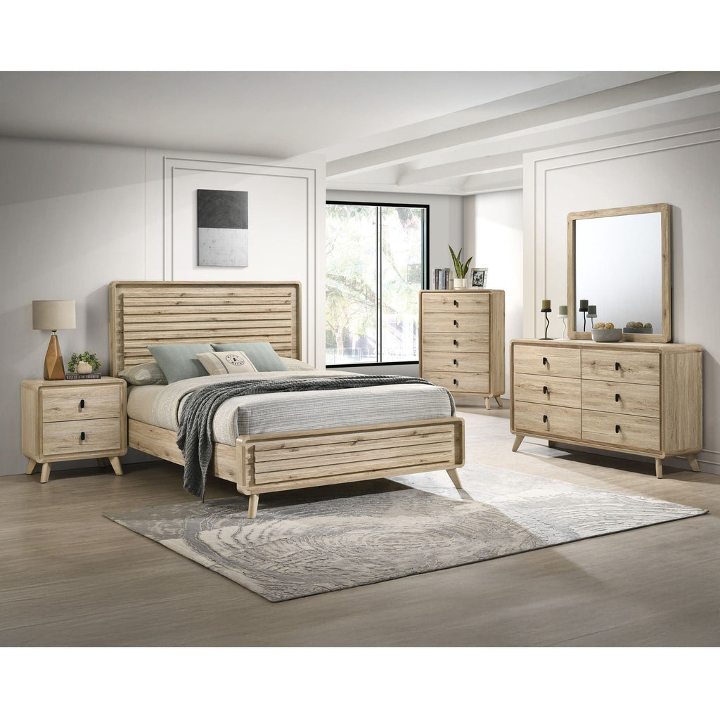 Nightstand & 2 Drawers - Beige