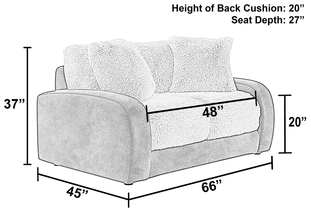 Snowball - Loveseat - Taupe / Natural