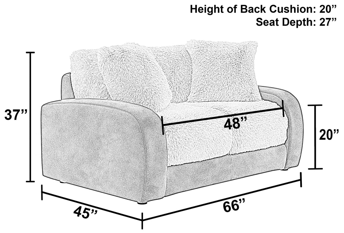 Snowball - Loveseat - Taupe / Natural