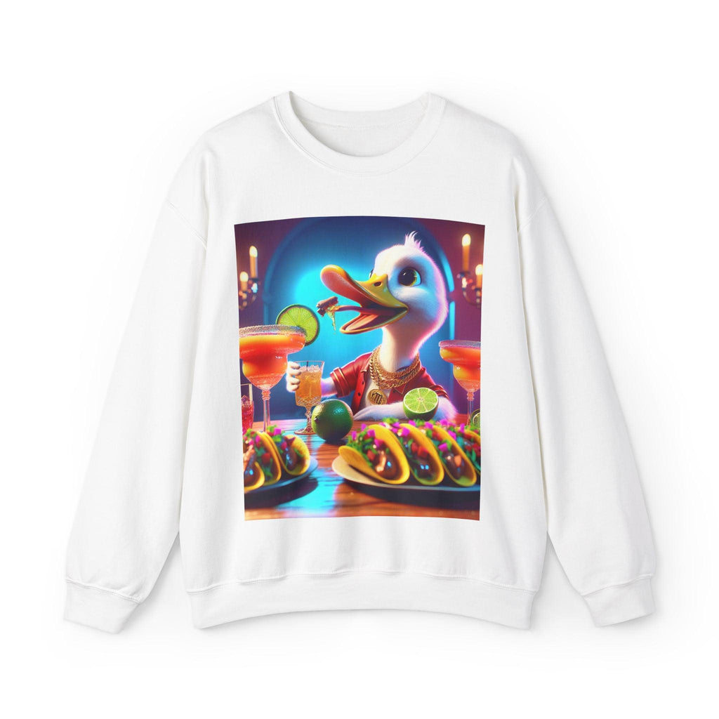 Sweatshirt: Gangster Duck Taco and Margarita Party Seasonal Seller Unisex Heavy Blend