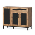 48 Inch Sideboard Buffet Cabinet with Drawer and Metal Legs-Natural