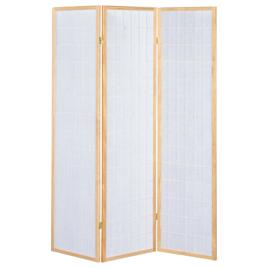 Carrie 3-Panel Room Divider Folding Shoji Screen Natural