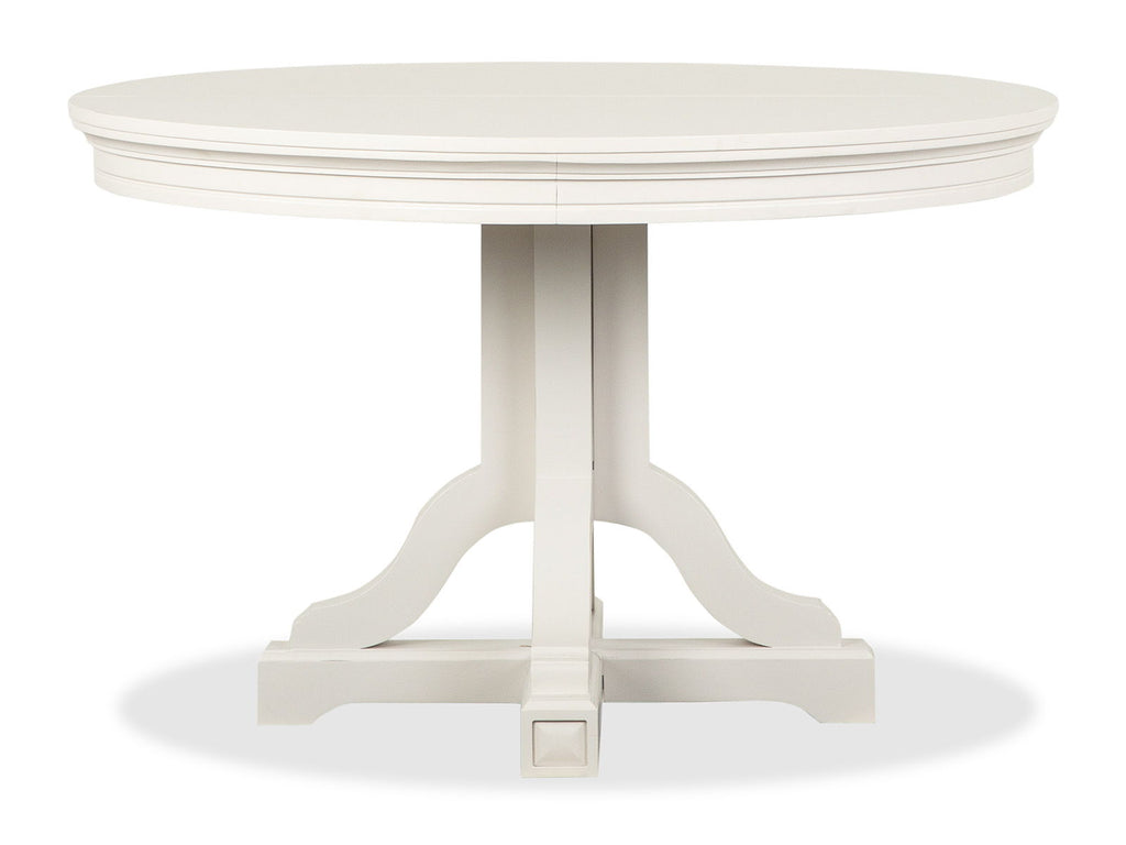 Willowbrook - Extendable 48" Round Dining Table - Egg Shell White