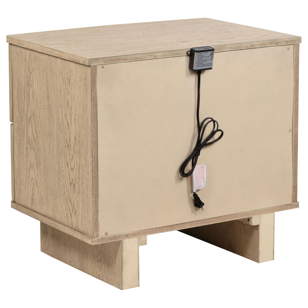 Kailani 4-piece Queen Bedroom Set Beige Oak