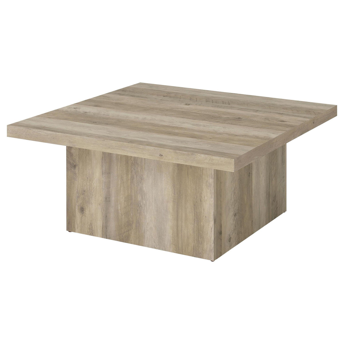 Devar Square Engineered Wood Coffee Table Distressed Pine