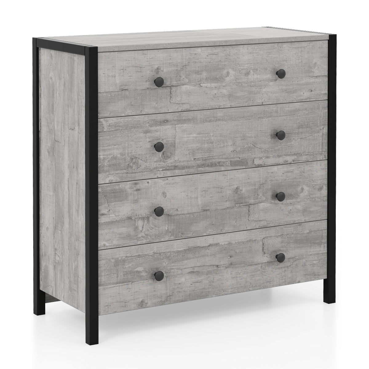 4-Drawer Dresser Modern Wooden Chest of Drawers for Bedroom Living Room