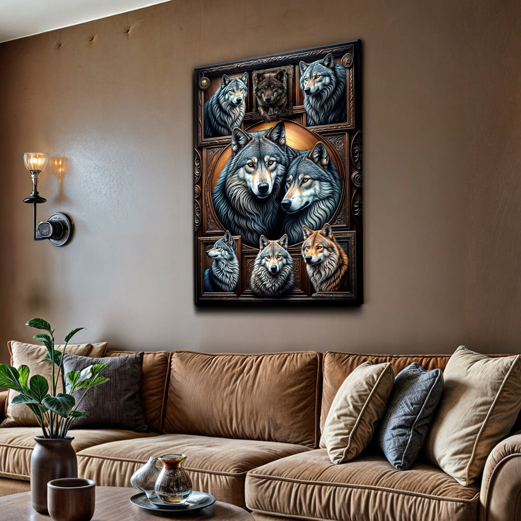 Wolf Collage Wall Art III