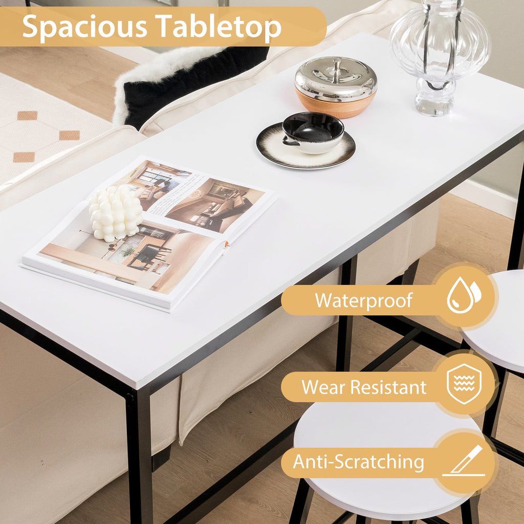 3 Piece Pub Table and Stools Kitchen Dining Set
