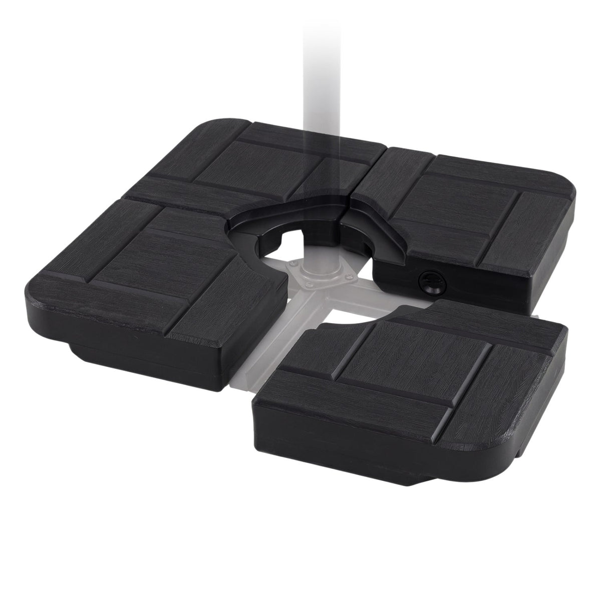 4-Piece 188 LBS Cantilever Offset Patio Umbrella Base-Black